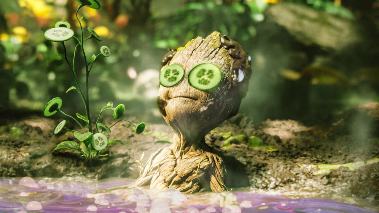 Groot fa il bagno