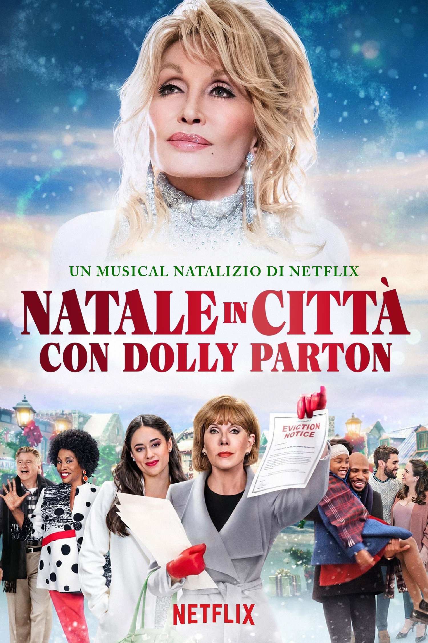 Locandina di Natale in città con Dolly Parton