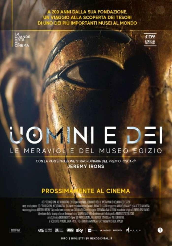 Locandina di Uomini e Dei le meraviglie del Museo Egizio